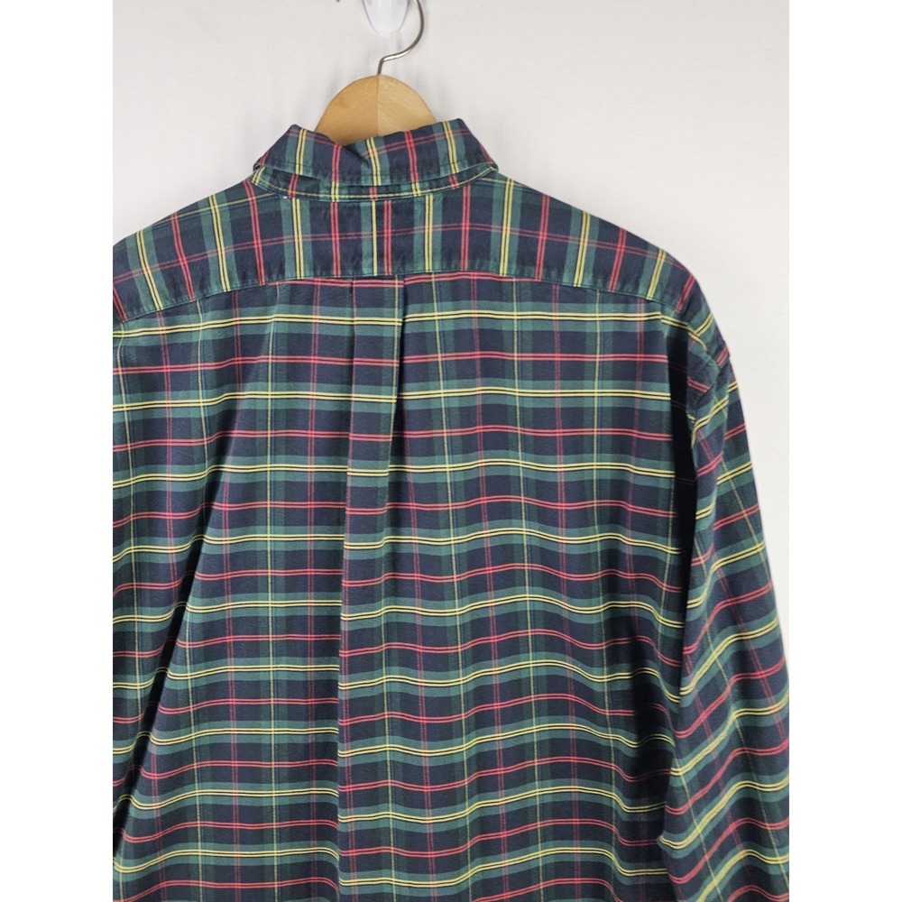 Vintage 90s Ralph Lauren The Big Shirt Mens 2XL Heavy Flannel Tartan Plaid - Picture 10 of 13
